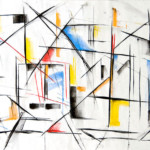 FACETS I -- mixed media, 36x24 in FACETS I