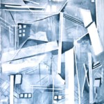 BACK ALLEY ABSTRACT I -- watercolour, 22x30 in - SOLD, giclees available BACK ALLEY ABSTRACT I