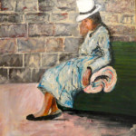 WAITING -- acryliC, 24x24 in WAITING