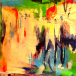 SERENDIPITY I, 24 x 24, acrylic on raw canvas Serendipity I